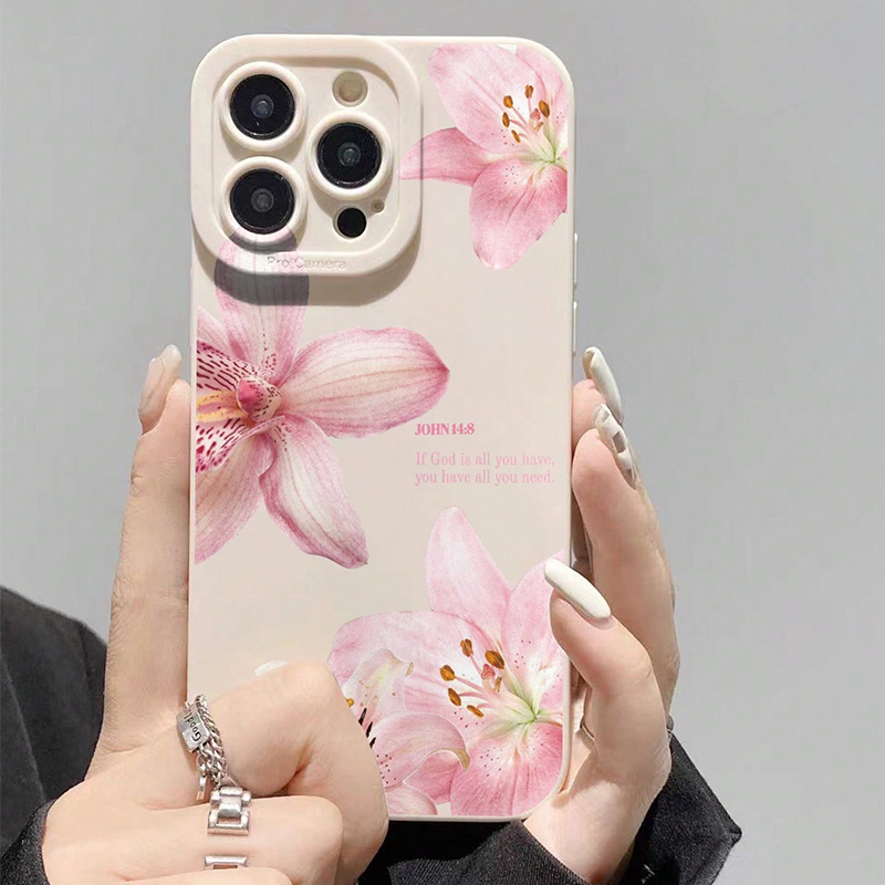 Phone Cases Online - Blue Floral Painted Silicone INS Phone