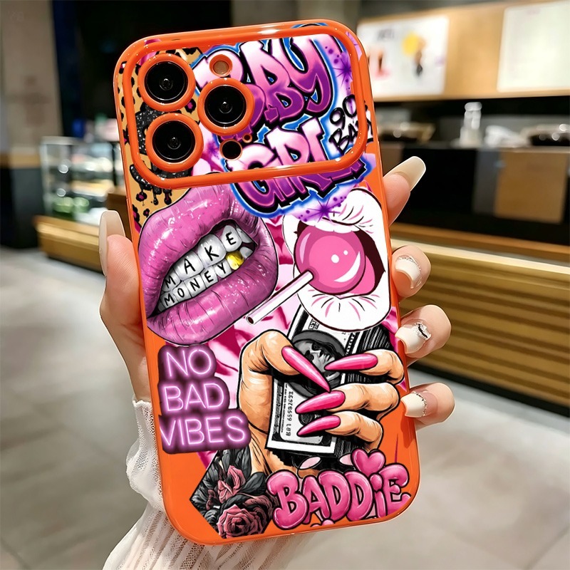 Phone Cases Popular - Hip Hop Pink Lips Baby Girl