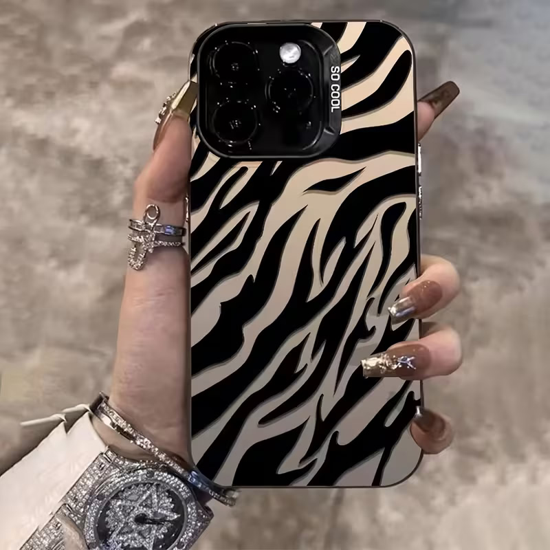 Phone Cases Popular - Zebra Pattern Black Advanced IMD Shockproof