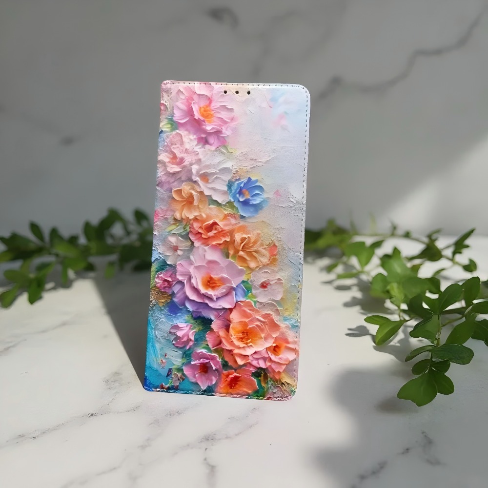 Phone Cases Samsung - Painted Magnetic Flip Leather Wallet Case