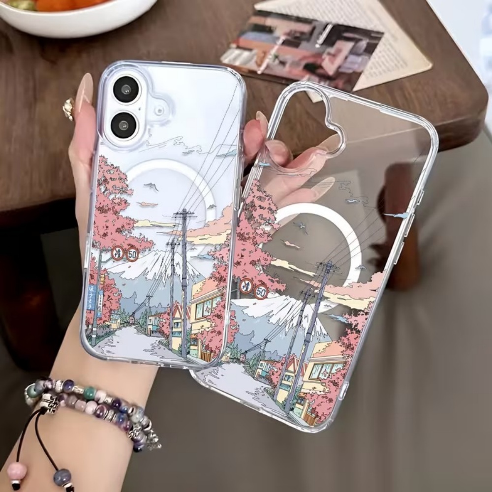Phone Cases Japanese - Anime Japan Scenery Clear Phone Case