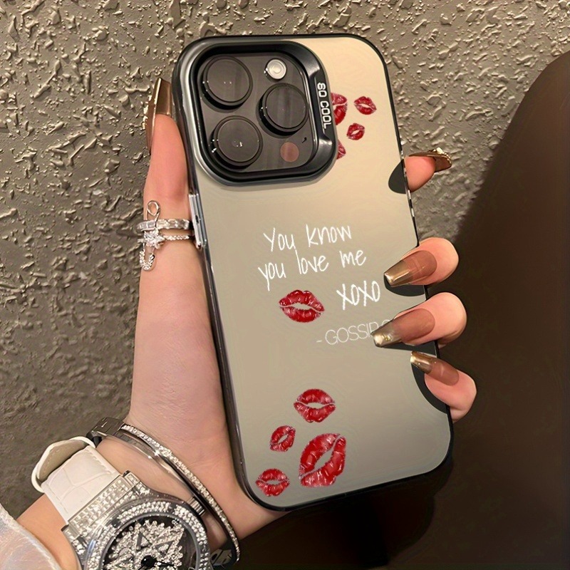 Phone Cases You Can Design - A Stylish Gossip-Themed Lip Print Laser