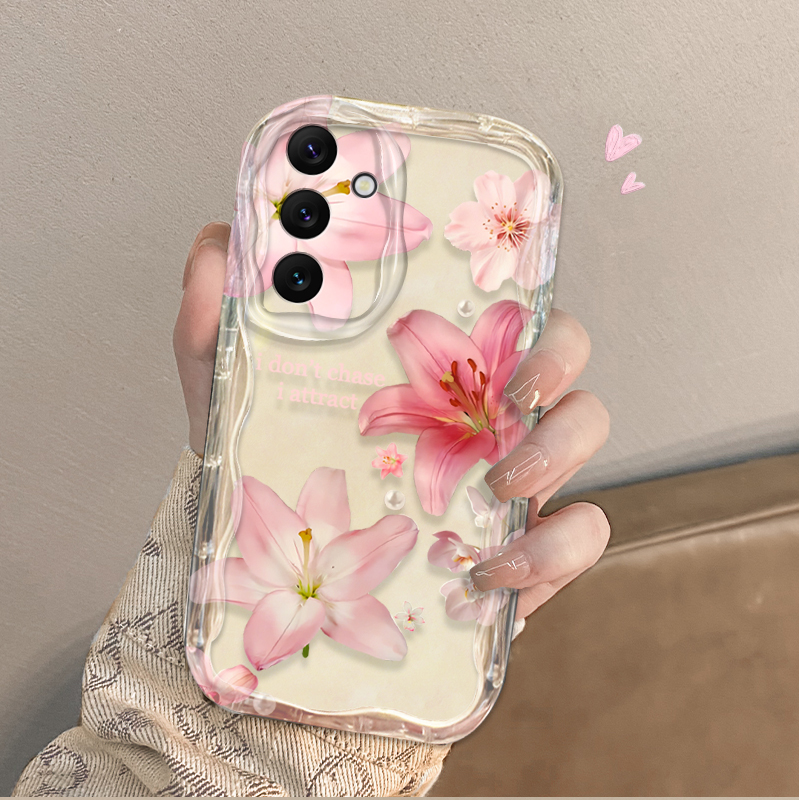 Beautiful Pink Lily Pattern Ph - Phone Cases A14 Samsung 评论和价格