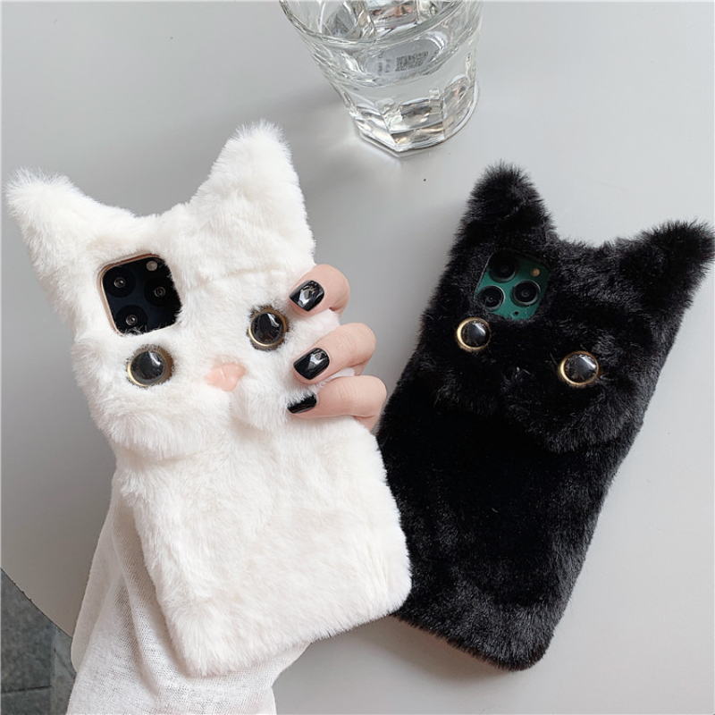 3D Cute Cartoon Cat Furry Plus - Phone Cases For Iphone 17 评论和价格
