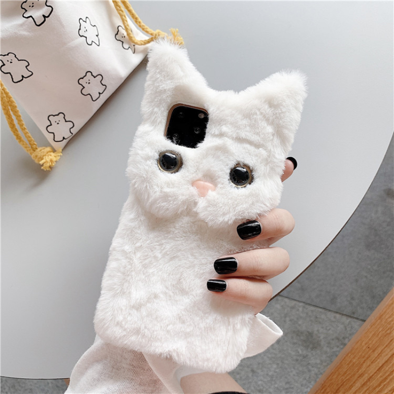 3D Cute Cartoon Cat Furry Plus - Phone Cases For Iphone 17 评论和价格