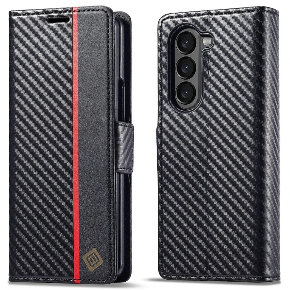 Luxury Carbon Fiber PU Leather - Phone Cases That Hold Cards 评论和价格
