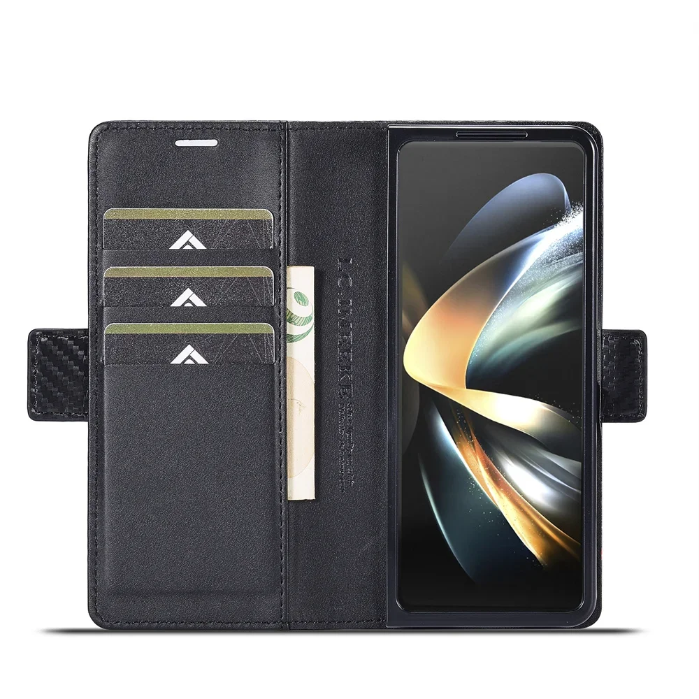 Luxury Carbon Fiber PU Leather - Phone Cases That Hold Cards 评论和价格