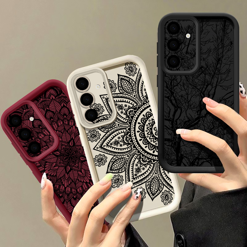 Retro Flower Totem Pattern Cas - Phone Cases A14 Samsung 评论和价格