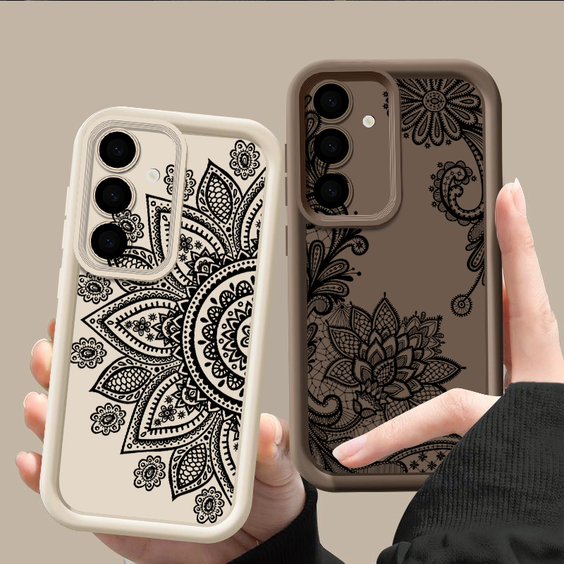Retro Flower Totem Pattern Cas - Phone Cases A14 Samsung 评论和价格