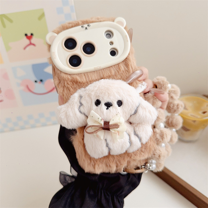 3D Cartoon Bowknot Puppy Warm  - Phone Cases Popular 评论和价格