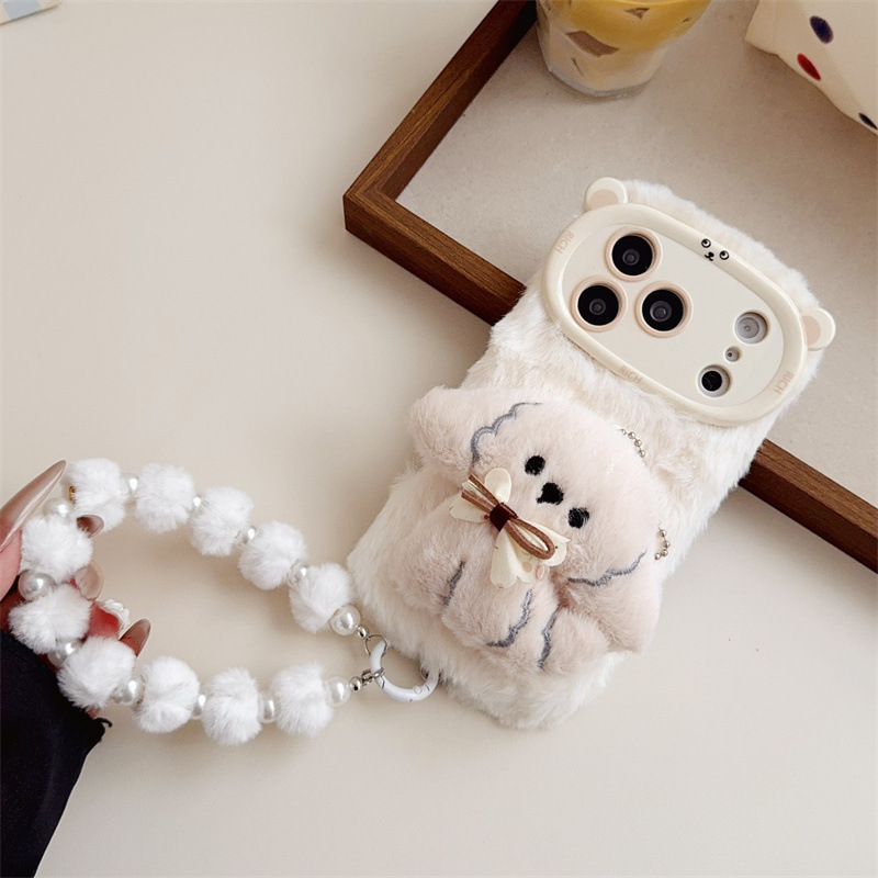 3D Cartoon Bowknot Puppy Warm  - Phone Cases Popular 评论和价格