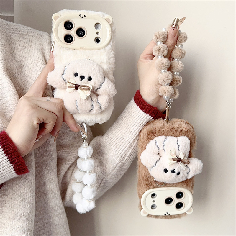 3D Cartoon Bowknot Puppy Warm  - Phone Cases Popular 评论和价格
