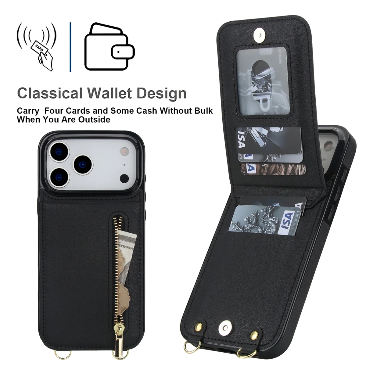 Crossbody Zipper Wallet Card H - Phone Cases That Hold Cards 评论和价格