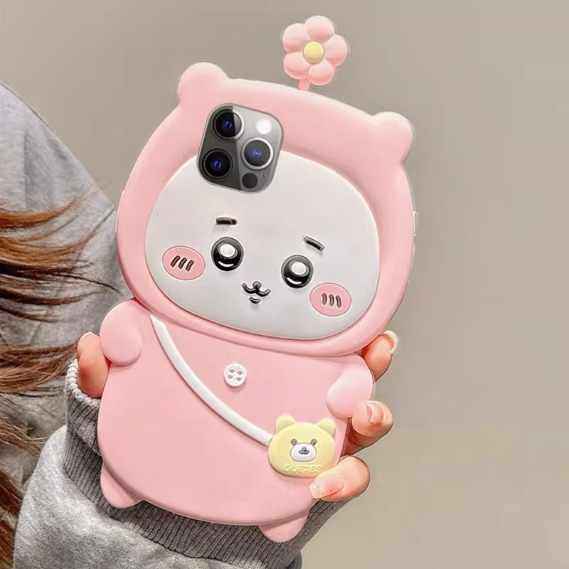 3D Chiikawa Flower Silicone Ph - Phone Cases Japanese 评论和价格