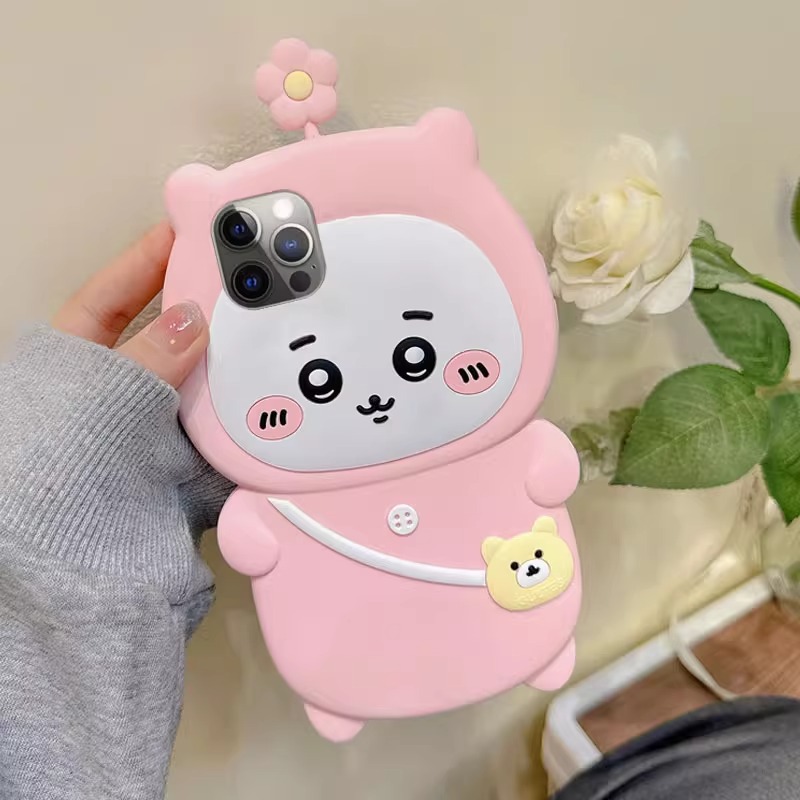 3D Chiikawa Flower Silicone Ph - Phone Cases Japanese 评论和价格