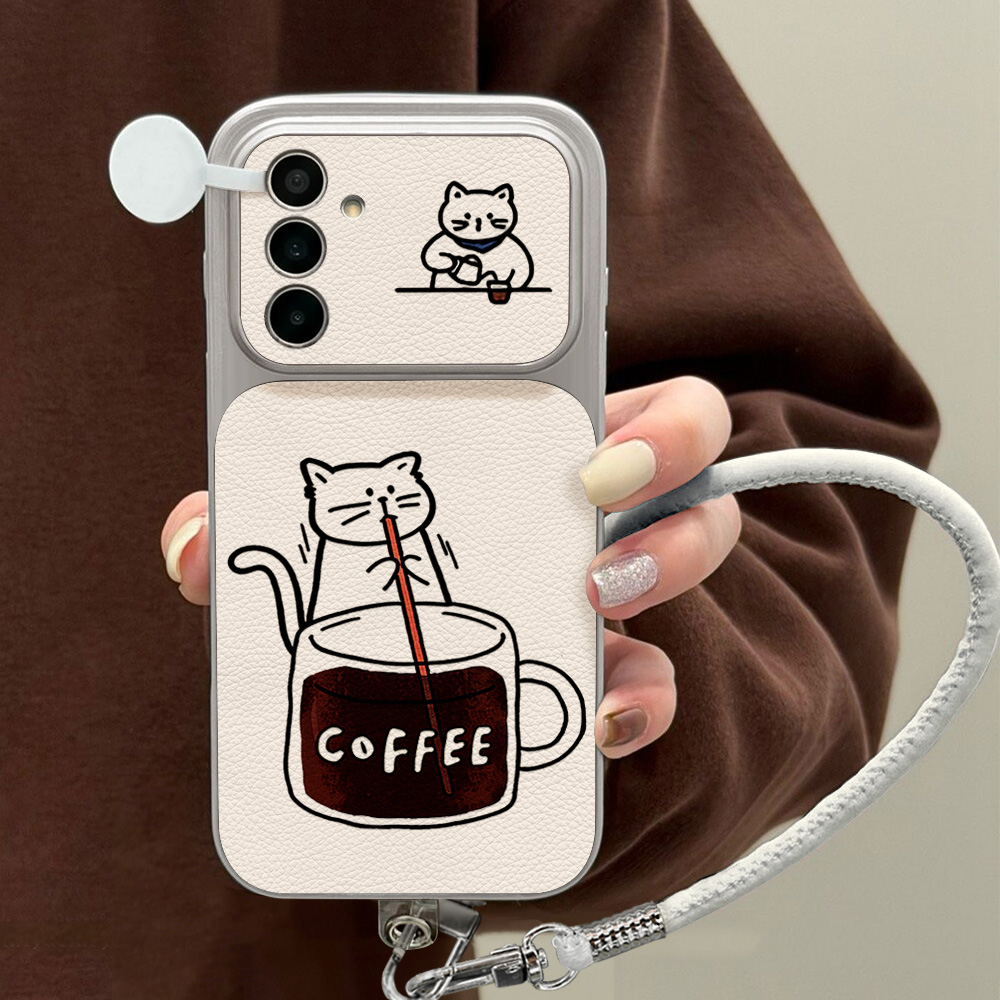 Coffee Cute Cat Phone Case For - Phone Cases A14 Samsung 评论和价格