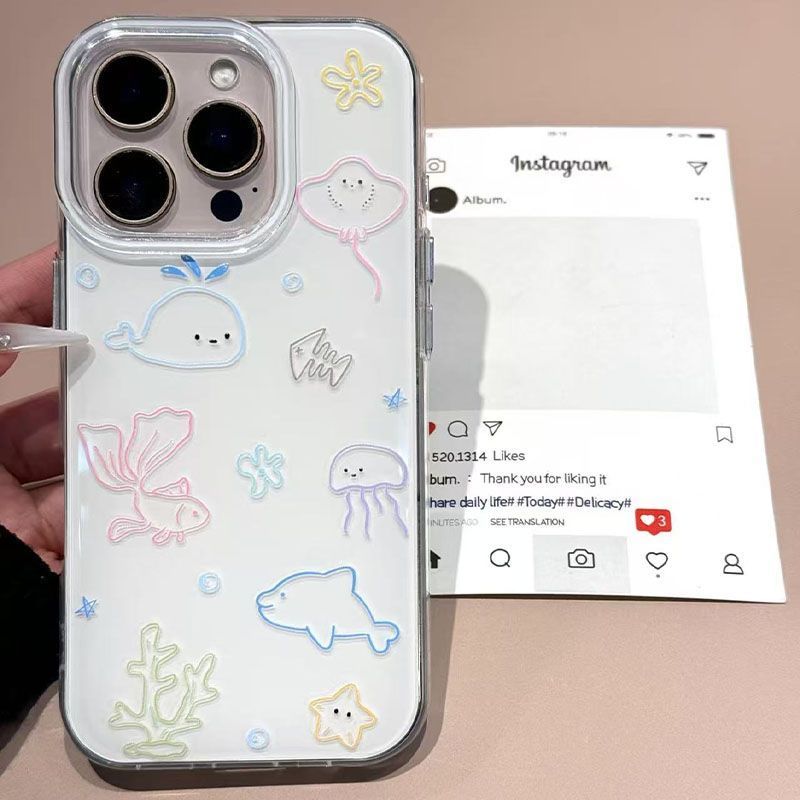 Line Drawings Of Small Seabed  - Phone Cases Drop Proof 评论和价格
