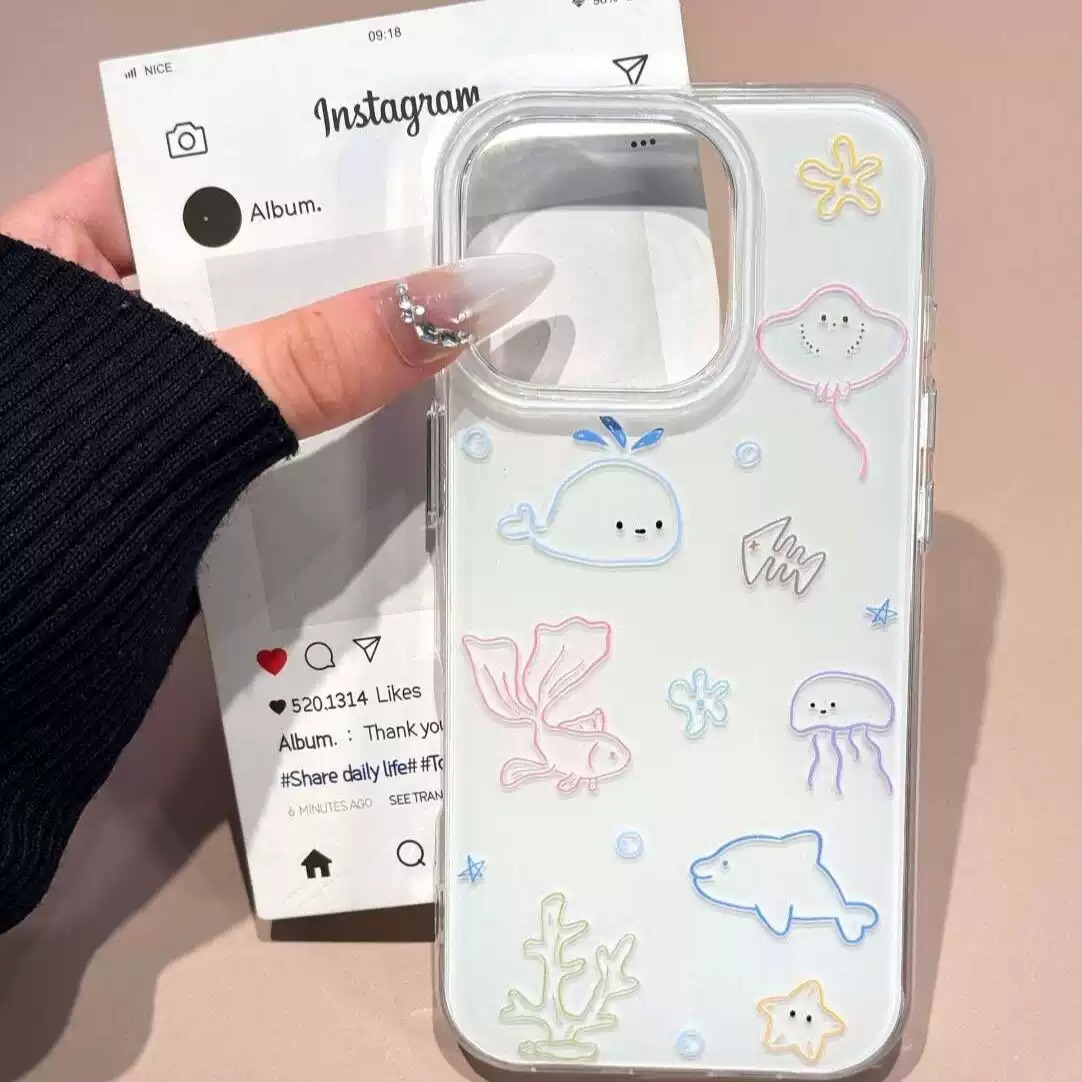 Line Drawings Of Small Seabed  - Phone Cases Drop Proof 评论和价格