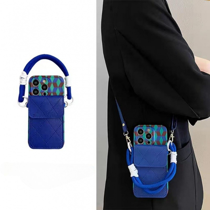 New Deep Blue Card Holder Phon - Phone Cases That Hold Cards 评论和价格