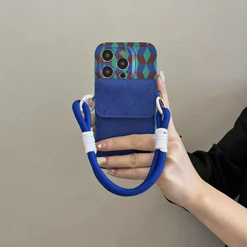 New Deep Blue Card Holder Phon - Phone Cases That Hold Cards 评论和价格