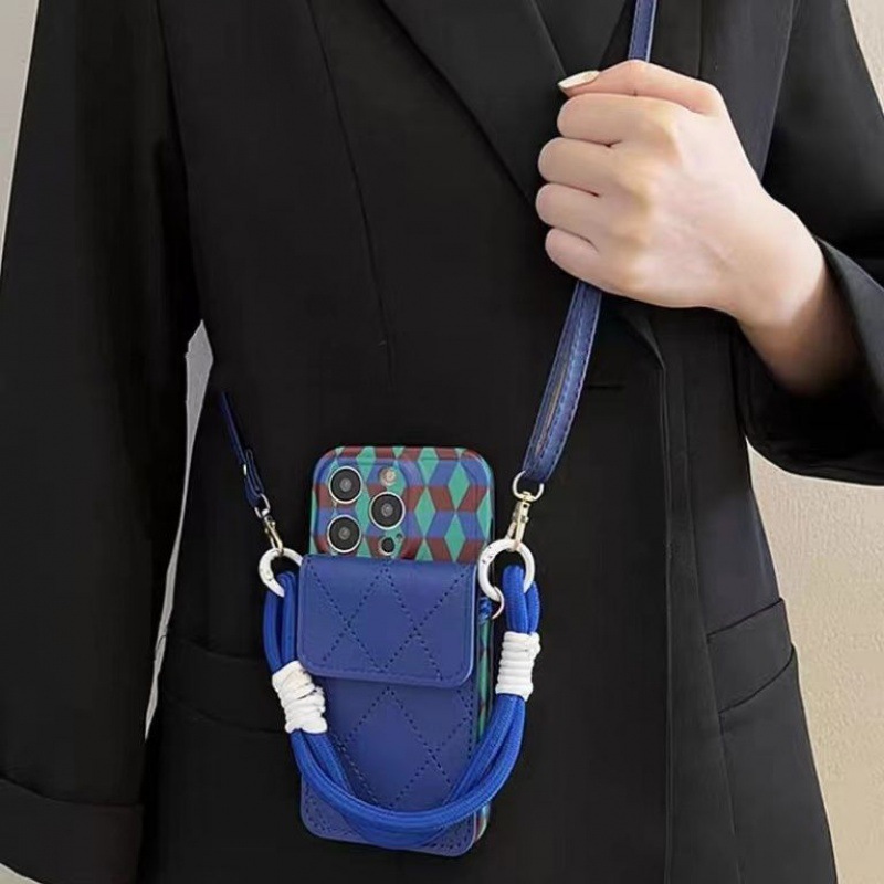 New Deep Blue Card Holder Phon - Phone Cases That Hold Cards 评论和价格