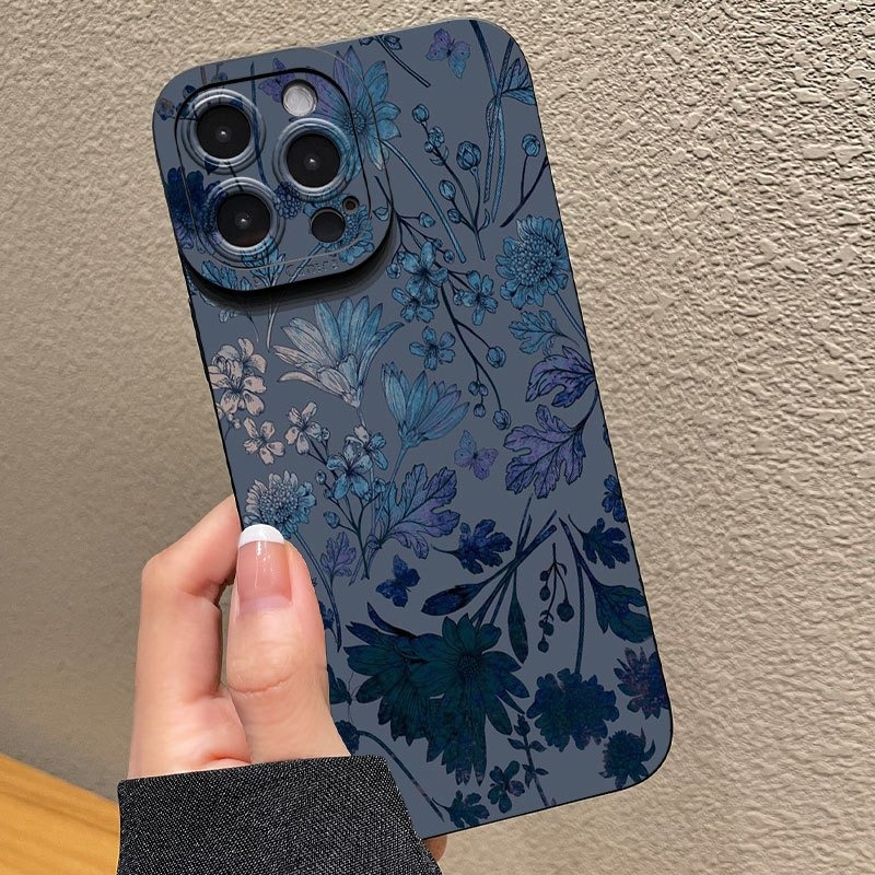 Gray Base Blue-Purple Floral P - Phone Cases Popular 评论和价格