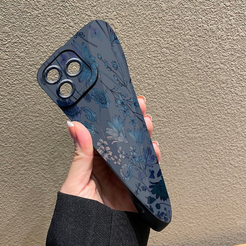 Gray Base Blue-Purple Floral P - Phone Cases Popular 评论和价格