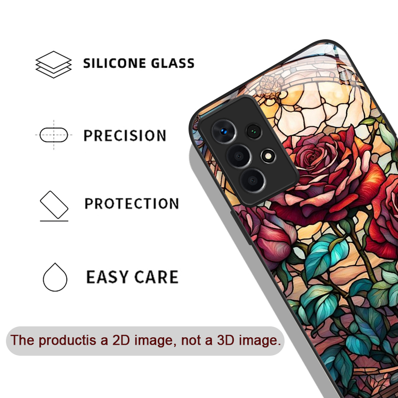 Art Colorful Glass Style Rose  - Phone Cases A14 Samsung 评论和价格