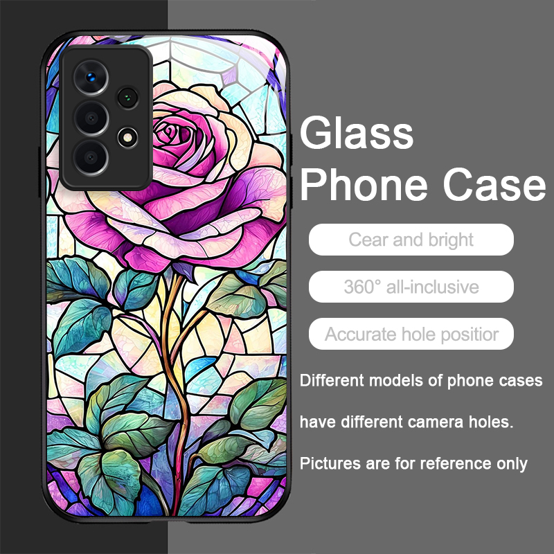 Art Colorful Glass Style Rose  - Phone Cases A14 Samsung 评论和价格