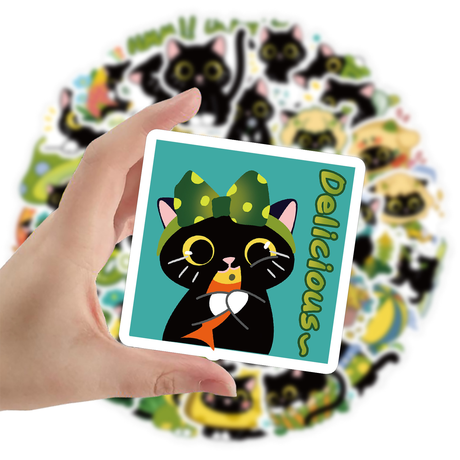 60 Cute Cartoon Black Cat Wate - Phone Cases You Can Design 评论和价格