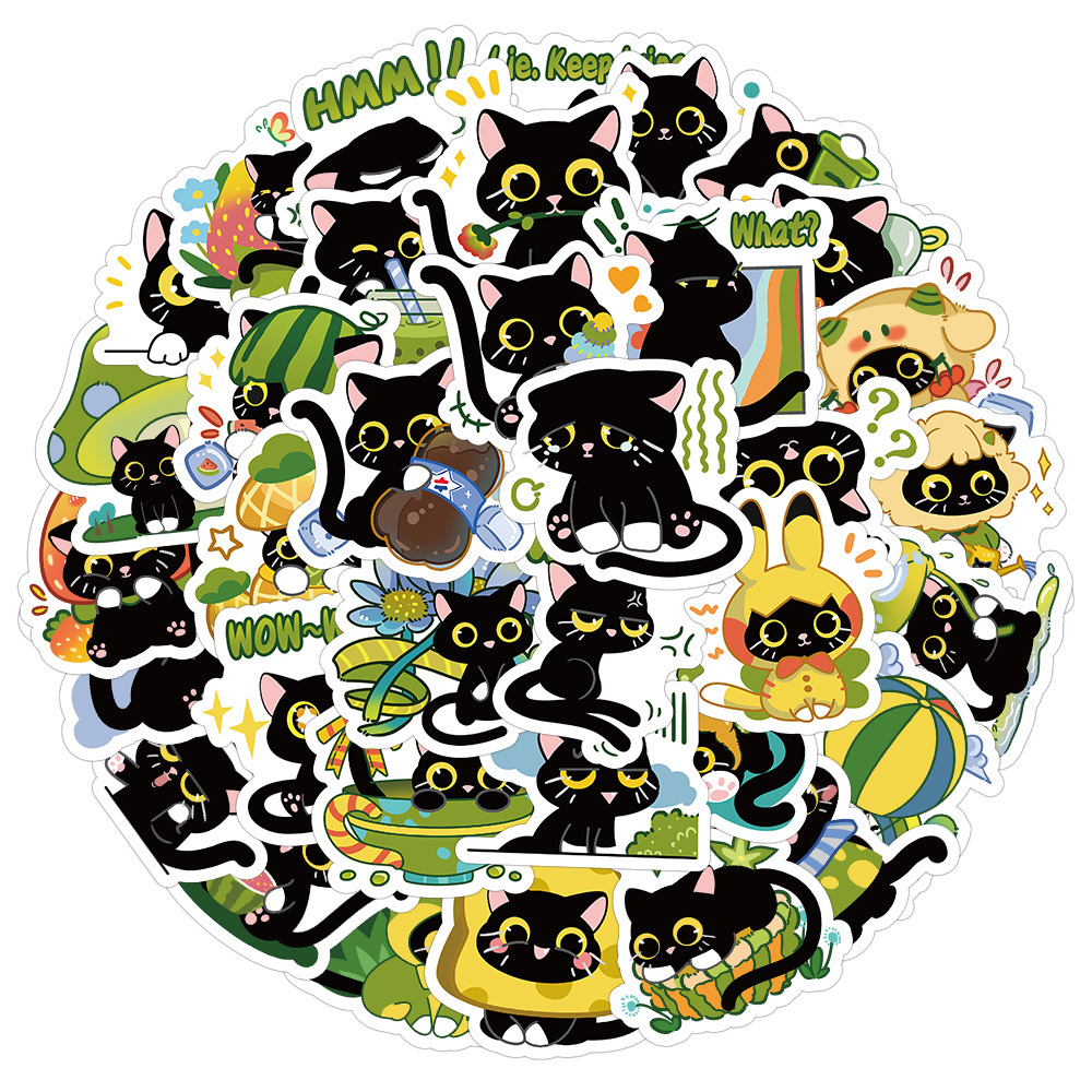 60 Cute Cartoon Black Cat Wate - Phone Cases You Can Design 评论和价格