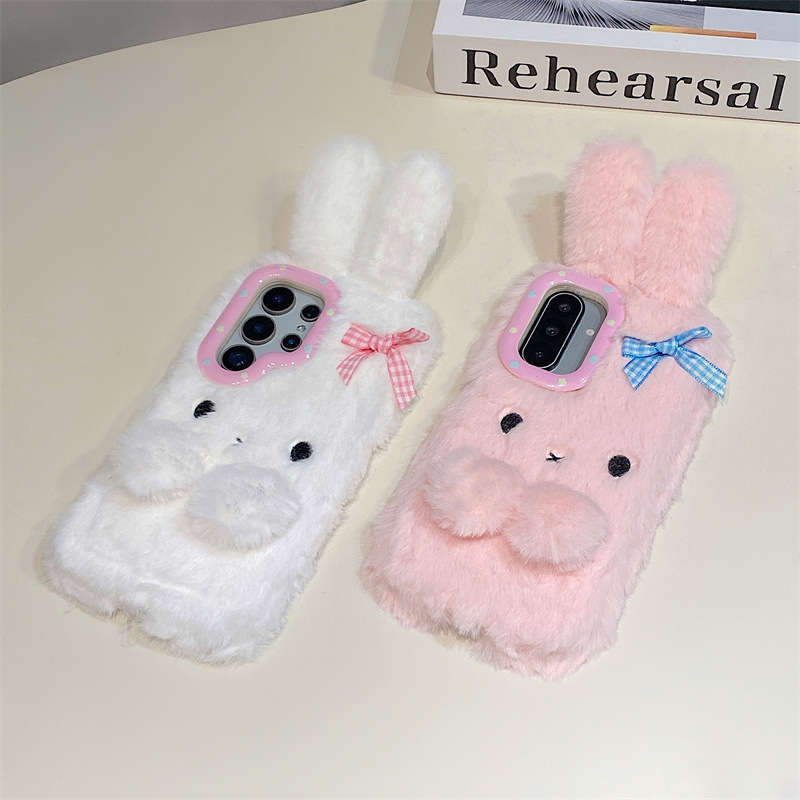 Koren 3D Cartoon Bowknot Rabbi - Phone Cases Samsung 评论和价格