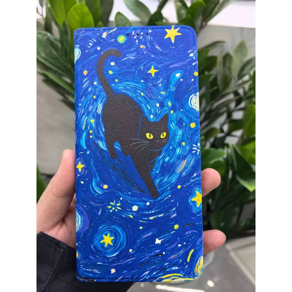 Painted Magnetic Flip Leather  - Phone Cases Samsung 评论和价格