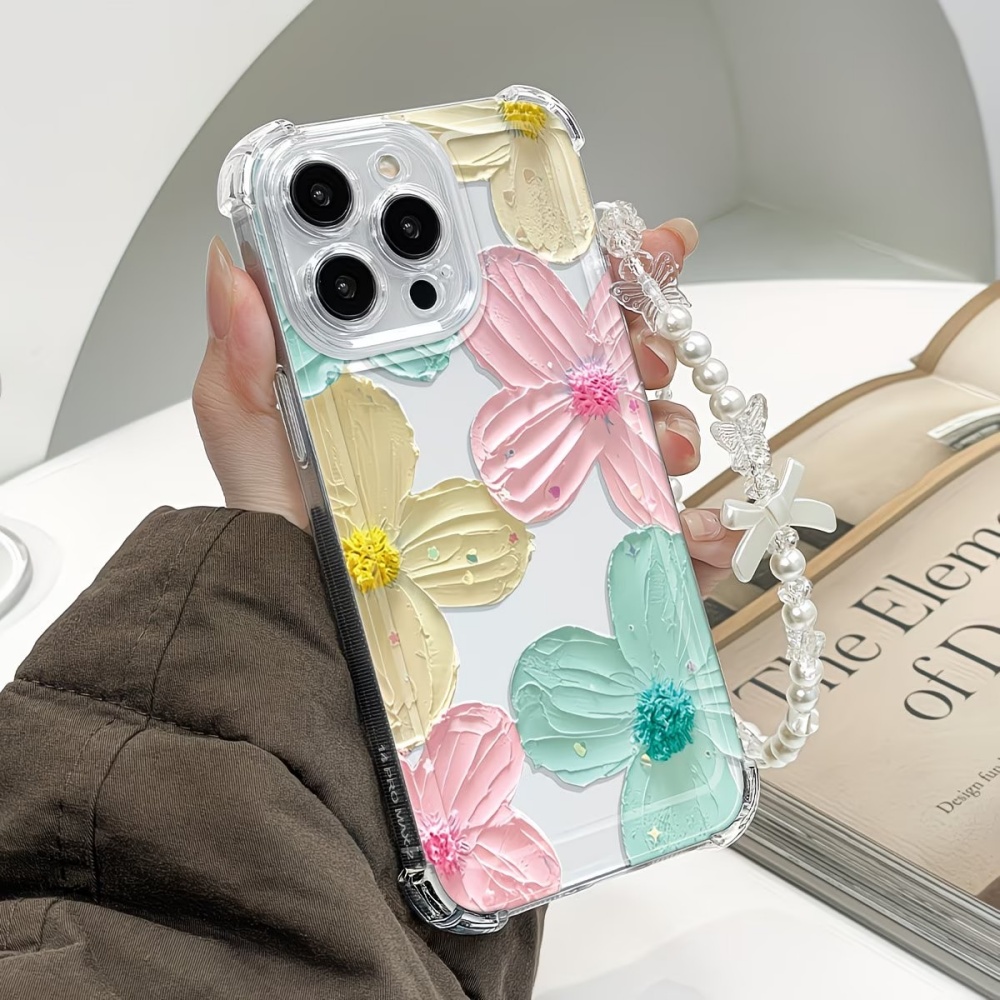 Colorful Flower Clear TPU 4-Co - Phone Cases Drop Proof 评论和价格