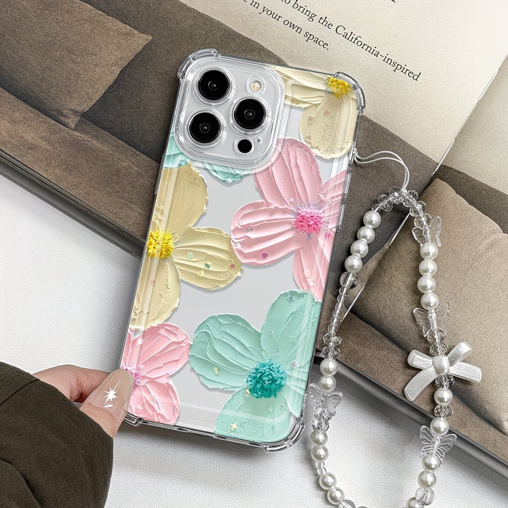 Colorful Flower Clear TPU 4-Co - Phone Cases Drop Proof 评论和价格
