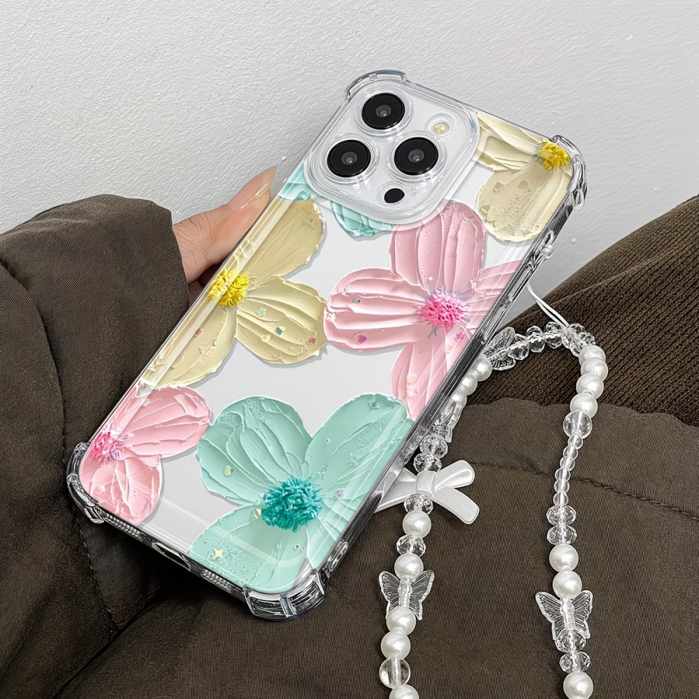 Colorful Flower Clear TPU 4-Co - Phone Cases Drop Proof 评论和价格