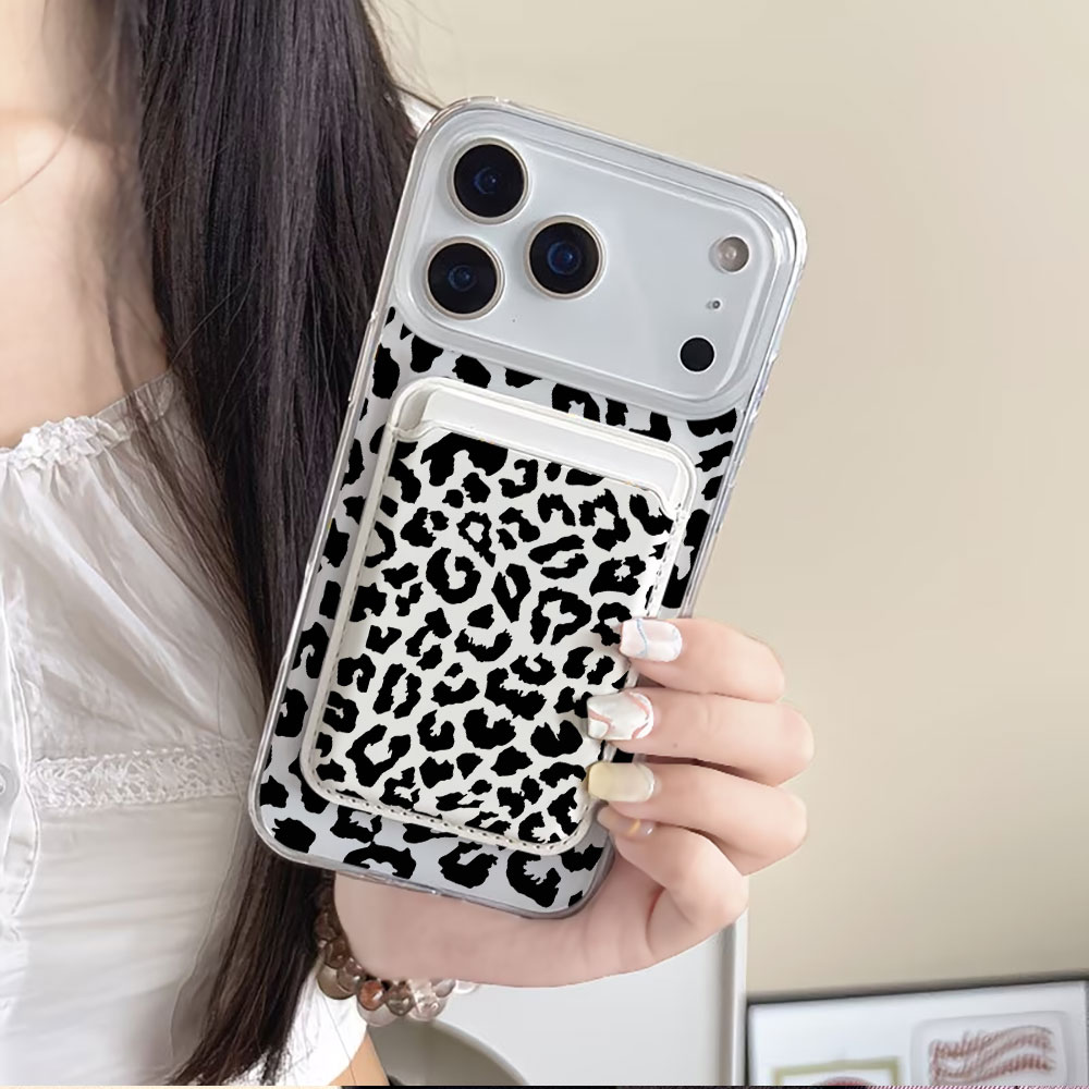 Black Leopard Print For Magsaf - Phone Cases That Hold Cards 评论和价格