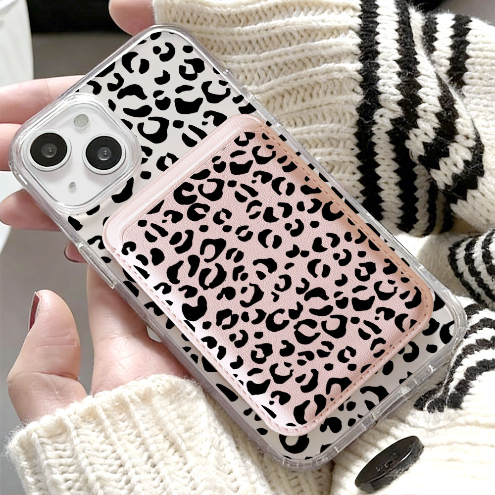 Black Leopard Print For Magsaf - Phone Cases That Hold Cards 评论和价格