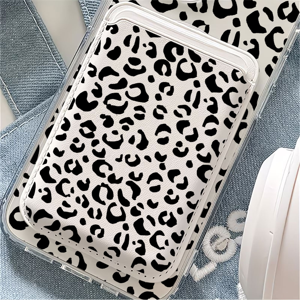 Black Leopard Print For Magsaf - Phone Cases That Hold Cards 评论和价格