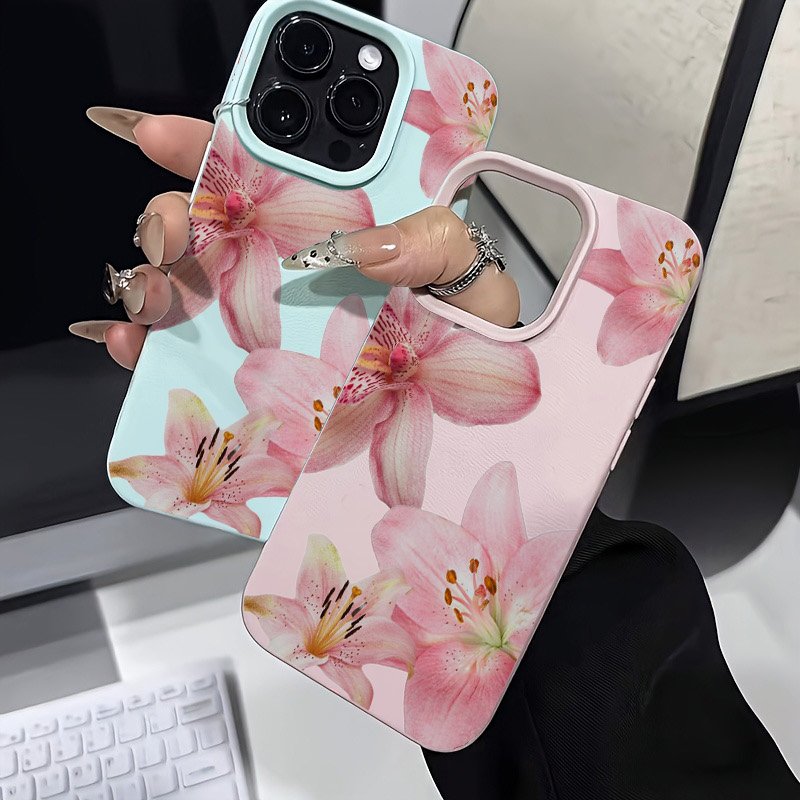 Pink Lily Lychee Texture Phone - Phone Cases Samsung 评论和价格