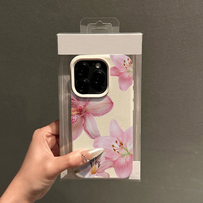 Pink Lily Lychee Texture Phone - Phone Cases Samsung 评论和价格