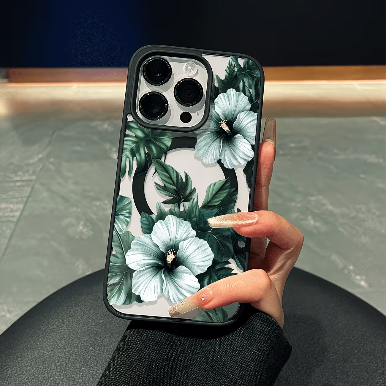 Green Floral Print Phone Case  - Phone Cases Online 评论和价格