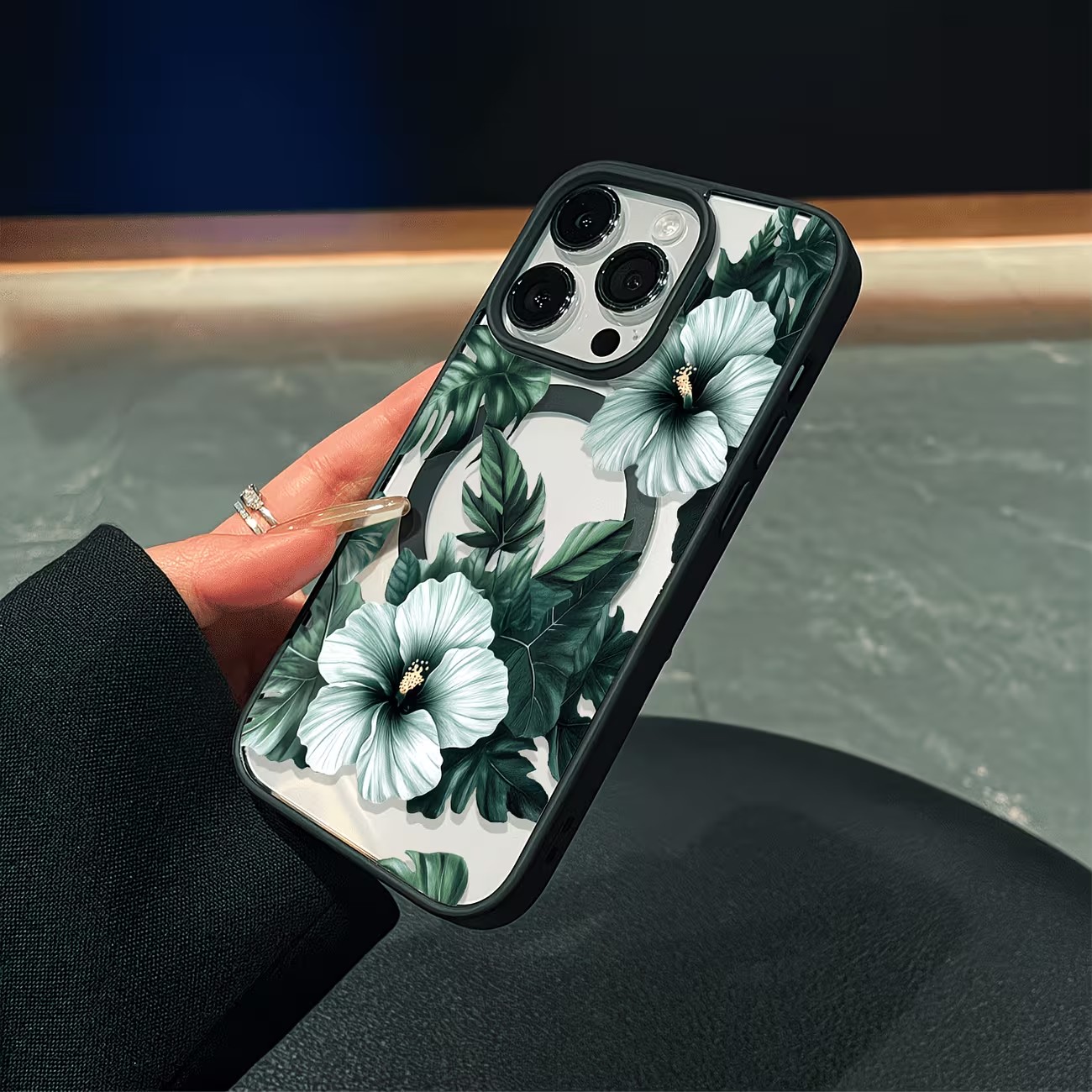 Green Floral Print Phone Case  - Phone Cases Online 评论和价格