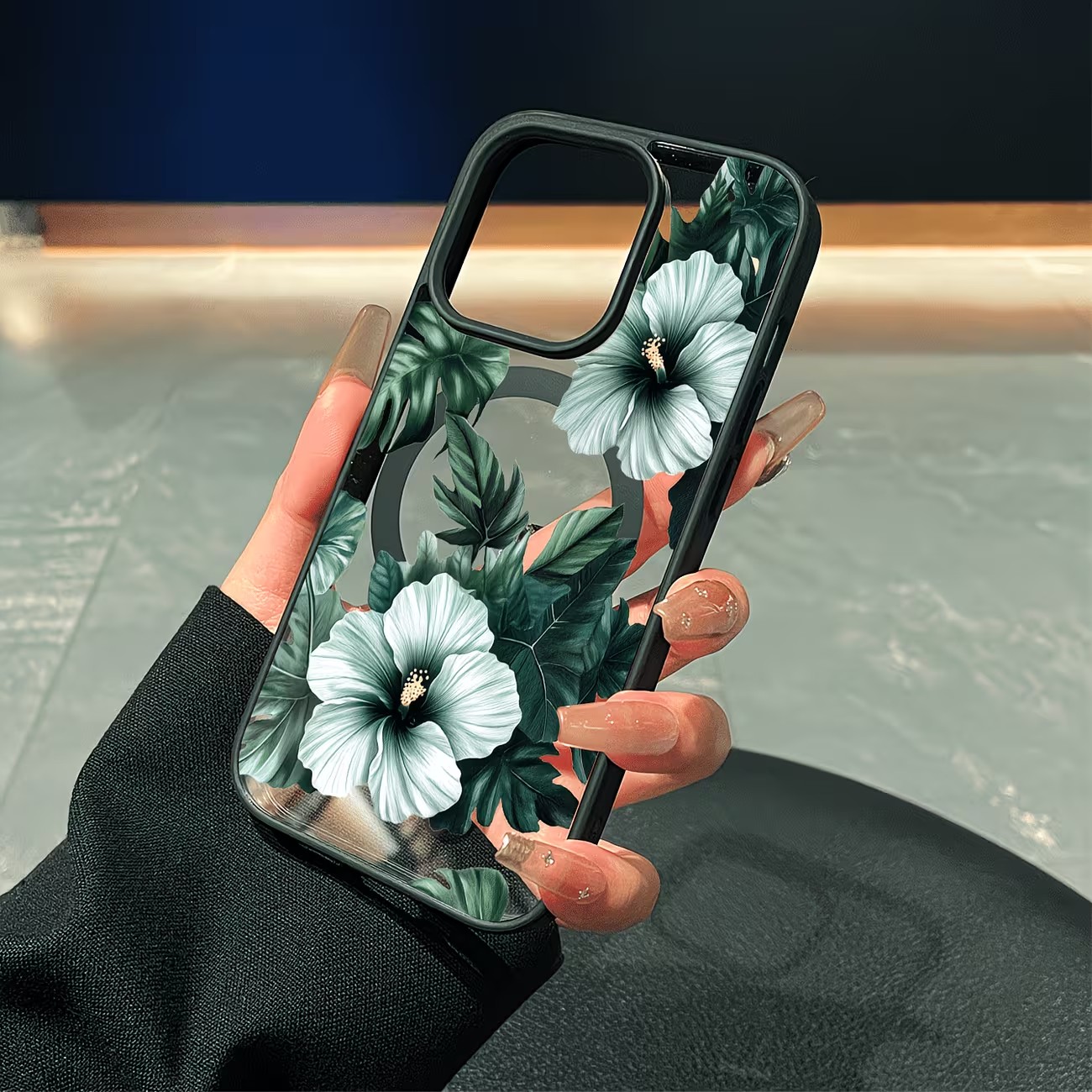 Green Floral Print Phone Case  - Phone Cases Online 评论和价格