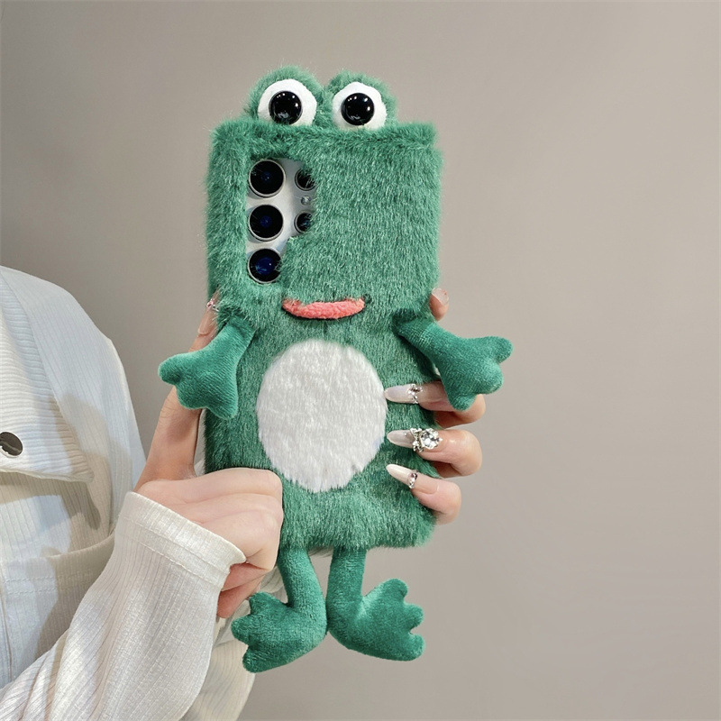 Plush Frog Phone Case, Cute Gr - Phone Cases Samsung 评论和价格