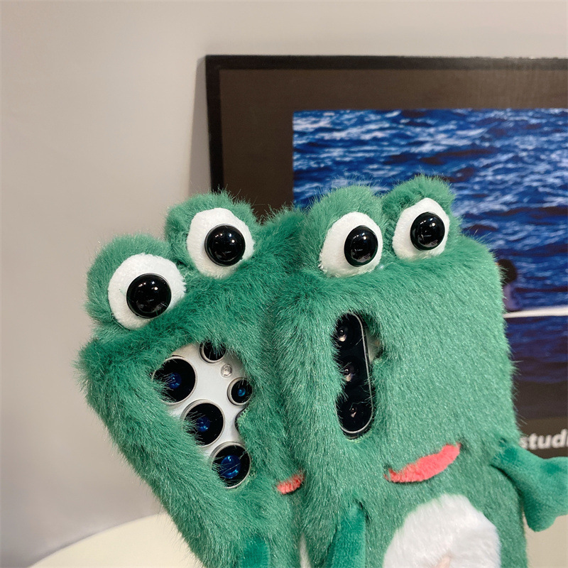 Plush Frog Phone Case, Cute Gr - Phone Cases Samsung 评论和价格