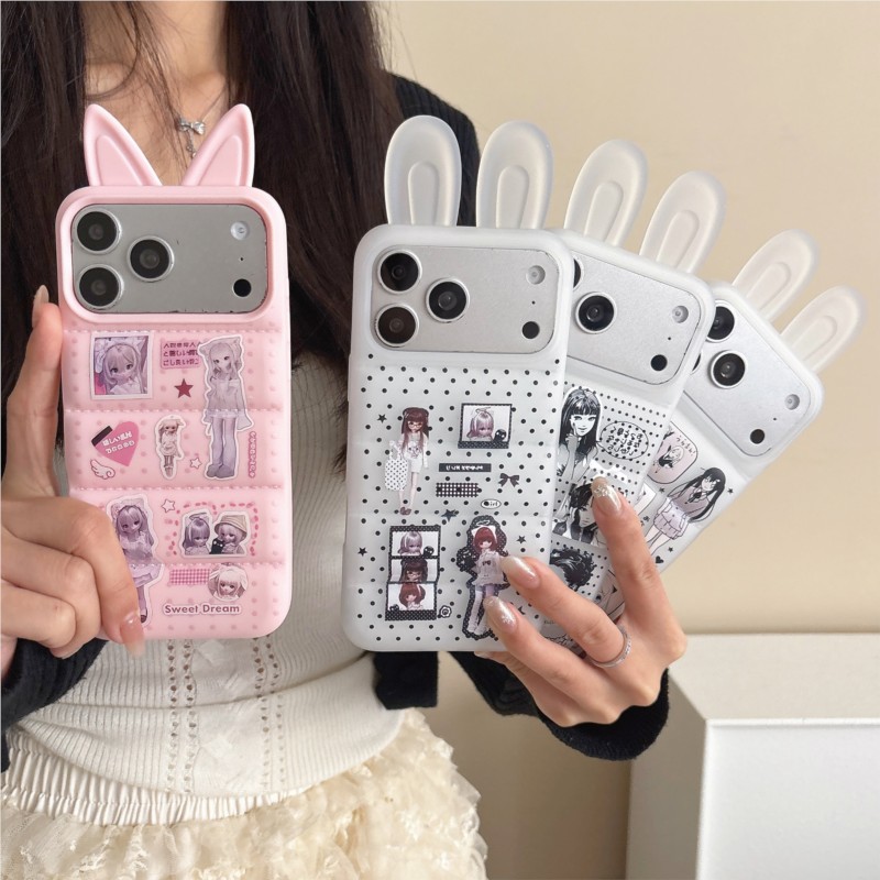 Japanese Y2K Cute Bunny Ear Ph - Phone Cases Japanese 评论和价格